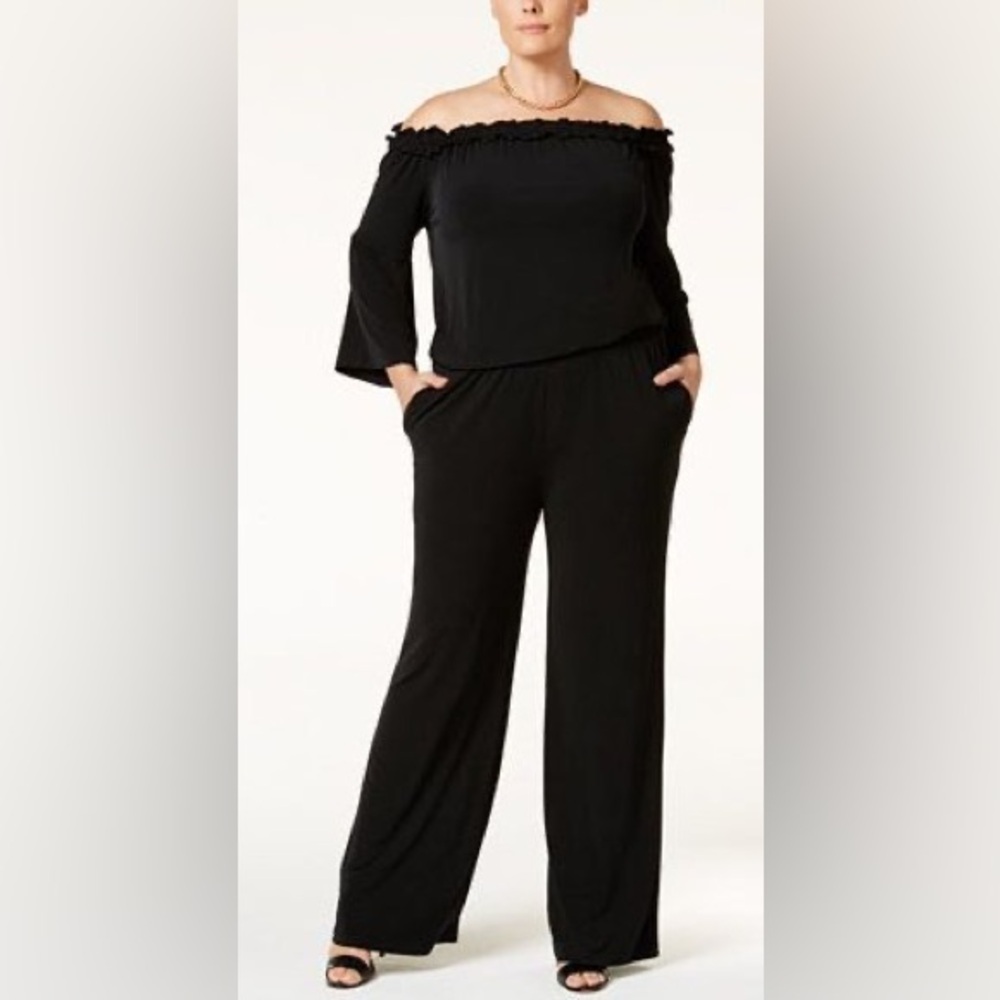 INC Black l/s jumpsuit, size L wore once, practically new.